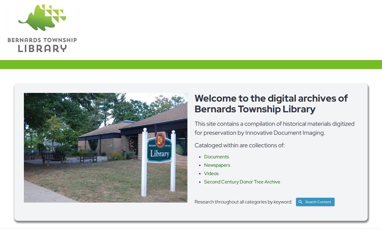 Bernards Township city directory research in the Bernards Township Library digital archive